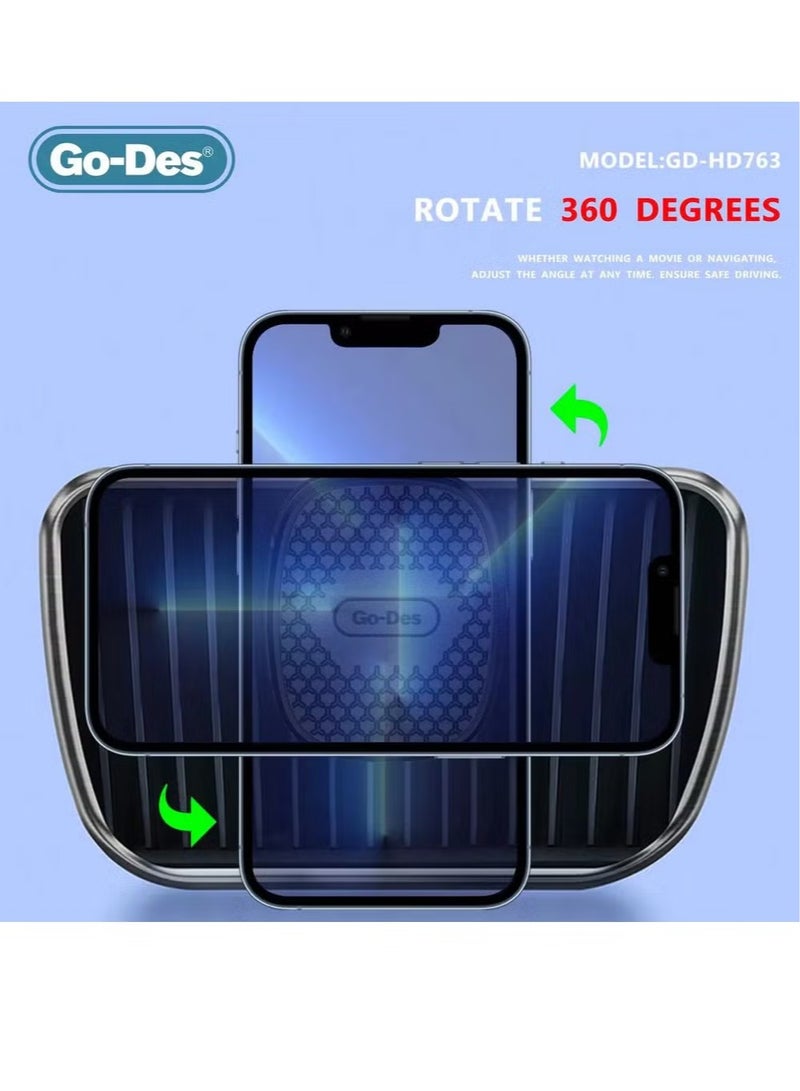 GO-DES Magnetic Car Phone Holder Stand Multifunctional Universal Magnet Wall Mobile Phone Holder(GD-HD763) - Image 4