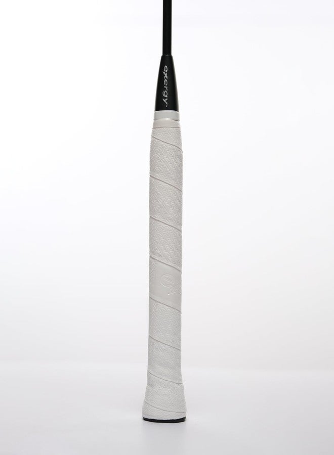 Exergy 101 Strung Badminton Racket for Beginners and Intermediate Players - 82g, 28 lbs Tension, Pre-Strung with Full Cover, Black, Graphite - Image 4