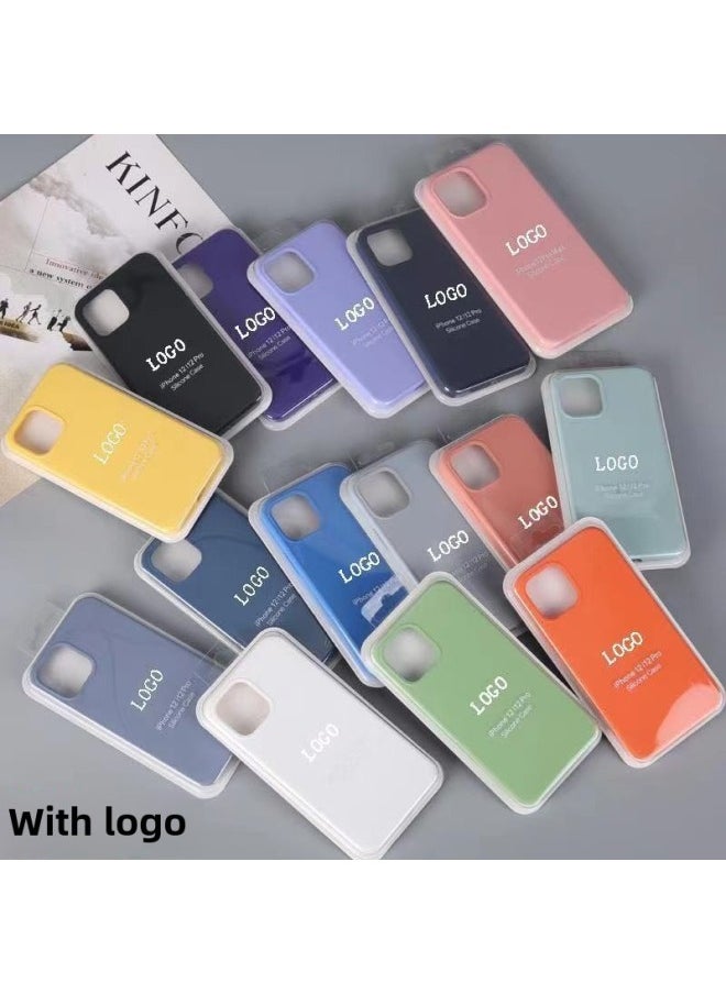 Generic All-inclusive 15 Apple 13 Liquid Silicone 14 Mobile Phone Case 13Promax Straight Edge 15pro Protective Case 13Pro-Color:Begonia Color [all Inclusive]-Applicable Models:Apple 13promax [with Logo]  - Image 2