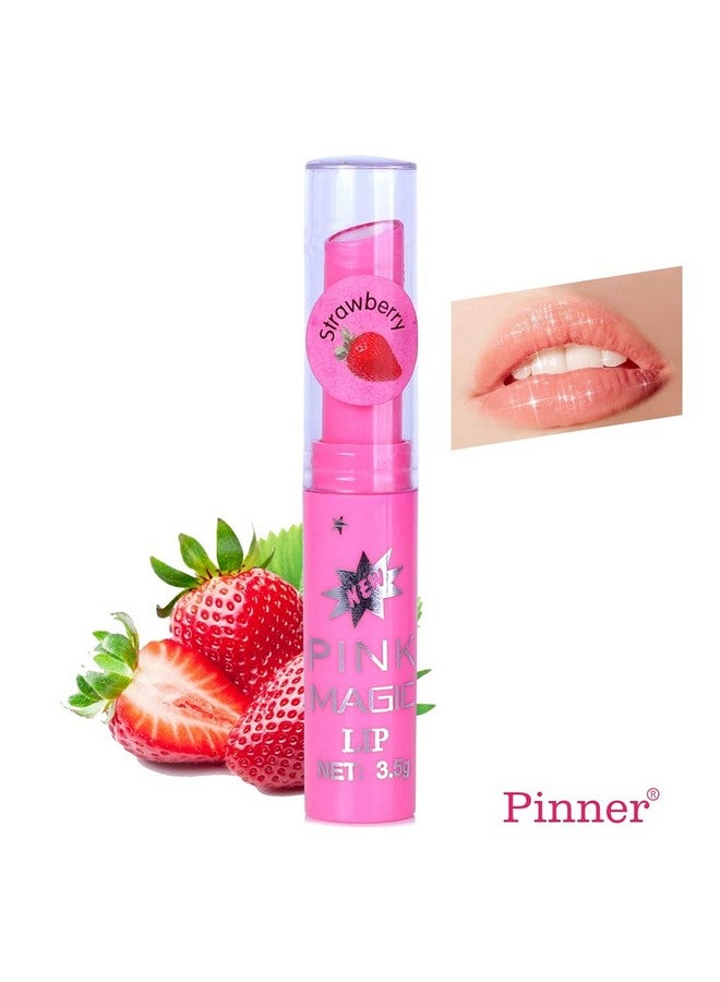 بينر مجموعة أحمر الشفاه الوردي السحري المتغير اللون بخلاصة الفاكهة، عبوة من 4 قطع (وردي، 14 جرام) - Image 2