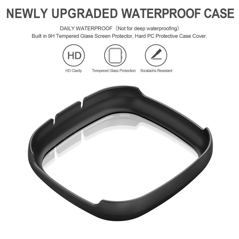 Mugust Fitbit Versa 3 & Sense Screen Protector, 3 Pack, HD Tempered Glass, Full Coverage, Easy Installation, Anti-Fog, Anti-Scratch, Drip-Proof, Protects from Daily Wear and Tear - Image 2