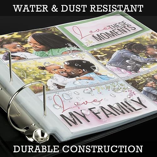 Samsill Scrapbook 6 Pocket Refill Pages 12x12 Inch, 50 Pack, Fits 3 Ring Scrapbook Binders and 12x12 Photo Albums, Holds 12 4x6 Inch Photos, Top-Loading, Heavy-Duty, Super Clear - Image 5