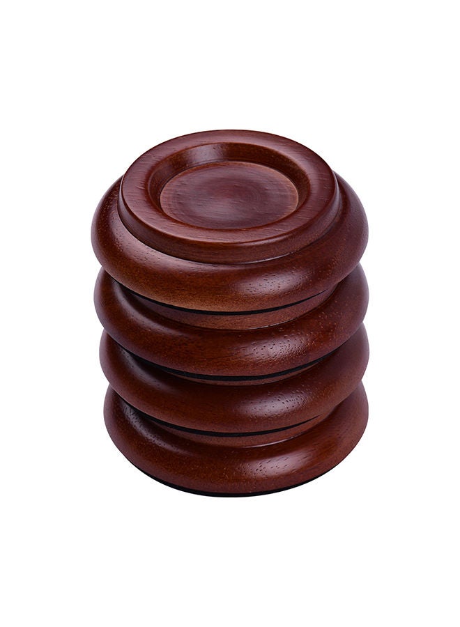 نيبمينينت طقم أكواب لتثبيت عجلة ساق البيانو العمودية من الخشب بلون سادة 4 قطع - Image 3