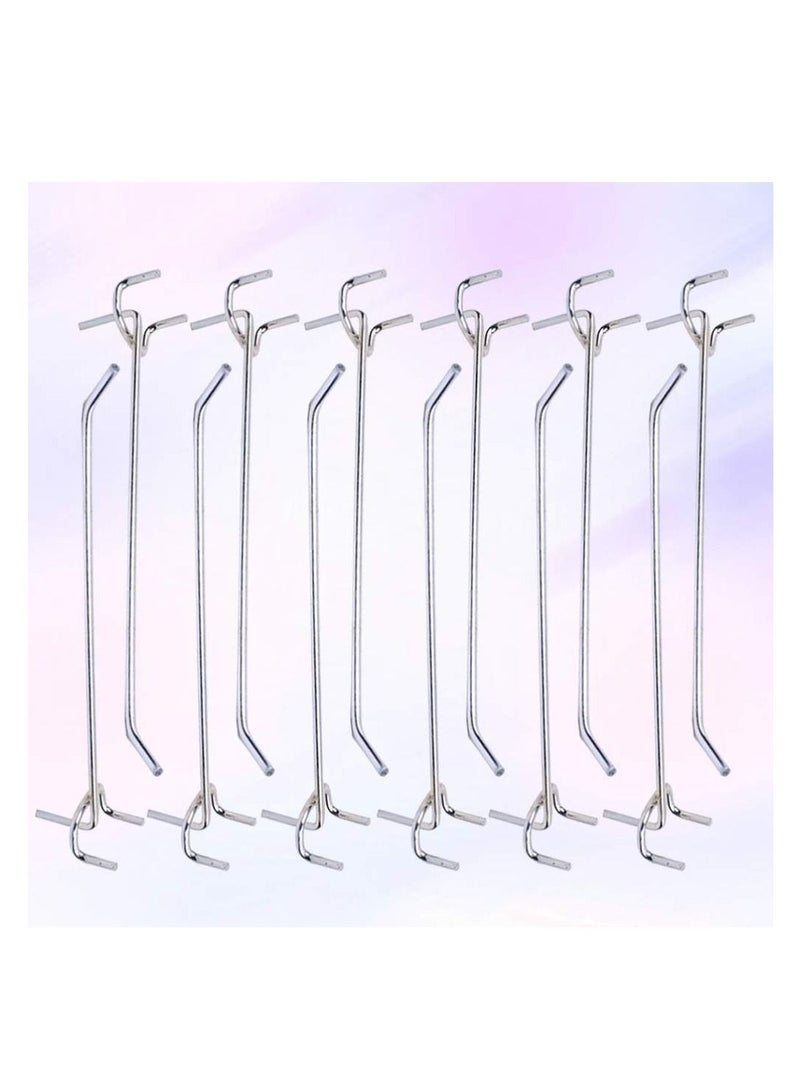Excefore Metal Hangers 40Pcs Pegboard Hooks and Organizer Assortment Heavy Duty Metal Peg Board Shelving Hooks 20cm Stainless Steel S Hooks  - Image 5