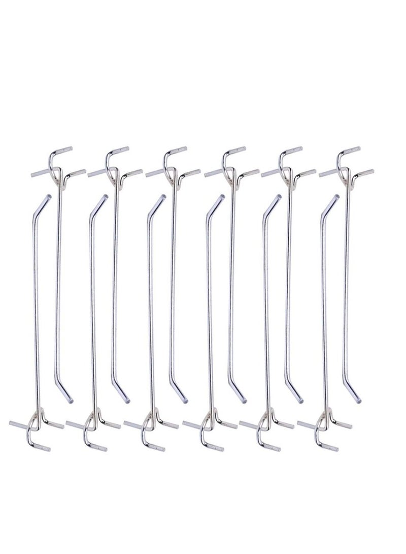 Excefore Metal Hangers 40Pcs Pegboard Hooks and Organizer Assortment Heavy Duty Metal Peg Board Shelving Hooks 20cm Stainless Steel S Hooks  - Image 1