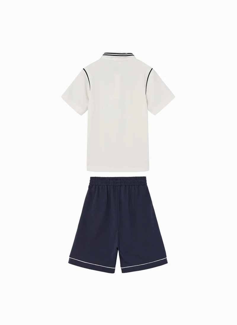 Balabala Kids Boy Knit short sleeve suit