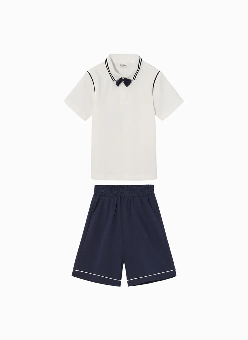 Balabala Kids Boy Knit short sleeve suit