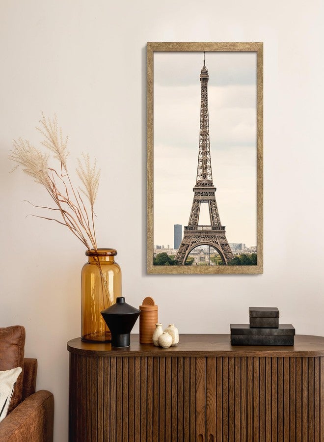 Fisnish 24x36 Poster Frame Natural Woodgrain Brown, Poster Frames 24 x 36 inches or 24x36 Picture Frames with HD Plexiglass Durable and Scratch-proof for Horizontal or Vertical Wall Mounting, 1 Pack - Image 2