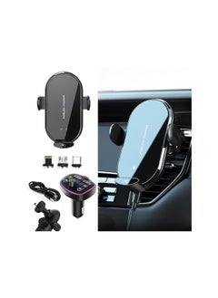 Wireless Car Charger 15W Fast Charge Automatic Clamping Mobile Phone Holder Air Outlet Holder Suitable For Iphone11 15 Android Type C Mobile Phones Etc. Equipped With Car Bluetooth Socket