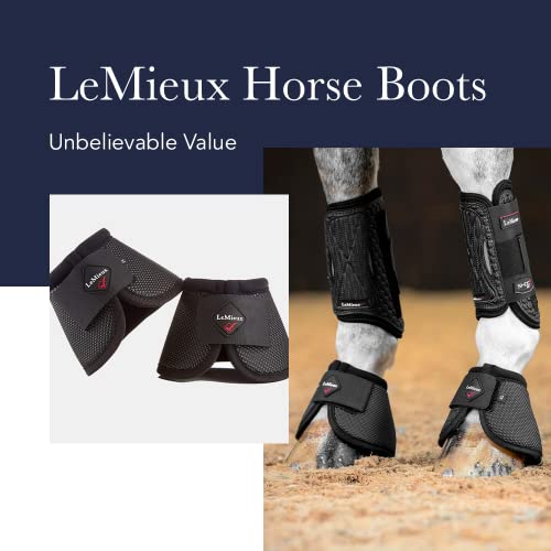 LeMieux Fleece WrapRound Overreach Horse Boots Protective Gear and Training Equipment Equine Boots Wraps Accessories Black Medium - Image 3