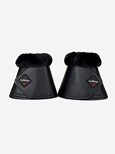 LeMieux Fleece WrapRound Overreach Horse Boots Protective Gear and Training Equipment Equine Boots Wraps Accessories Black Medium - Image 1