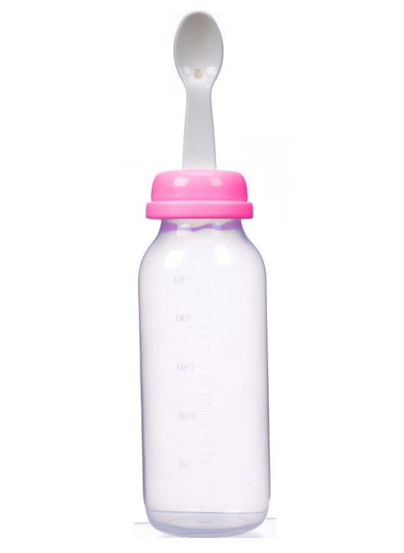 Luqu Food Feeder With Spoon 240Ml Pink