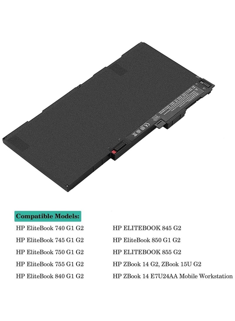 CM03XL CM03 Laptop Battery for HP EliteBook 840 845 850 740 745 750 755 G1 G2 Series 717376-001 CM03050XL CO06 CO06XL Notebook Battery[11.1V/50WH] - Image 2