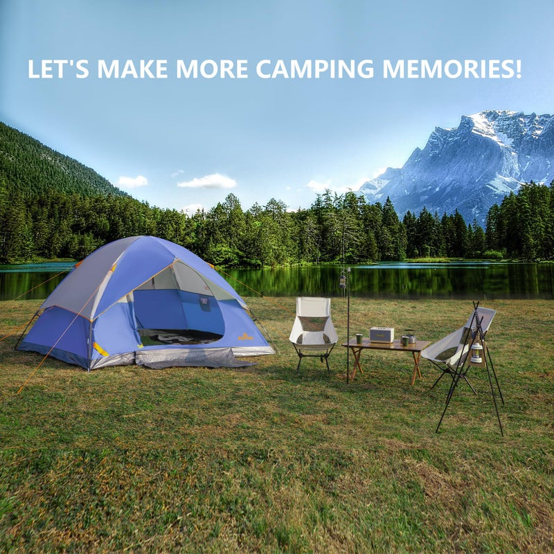 ASFANES 2 Person Waterproof Tents for Camping Easy Setup Outdoor Portable Backyard Camping Tents Suitable for Car, Backpacking, Hiking, Picnic or Fishing, Navy Blue - Image 2