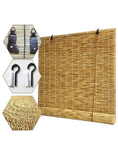 LINGWEI Outdoor Window Blinds Bamboo Roller Blinds with Roller Accessories Hanging Window Curtain Roll Up Shades Reed Curtain  - Image 1