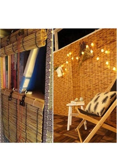LINGWEI Outdoor Window Blinds Bamboo Roller Blinds with Roller Accessories Hanging Window Curtain Roll Up Shades Reed Curtain  - Image 5