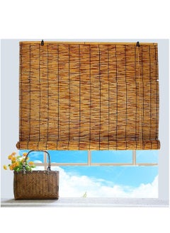 LINGWEI Outdoor Window Blinds Bamboo Roller Blinds with Roller Accessories Hanging Window Curtain Roll Up Shades Reed Curtain  - Image 4