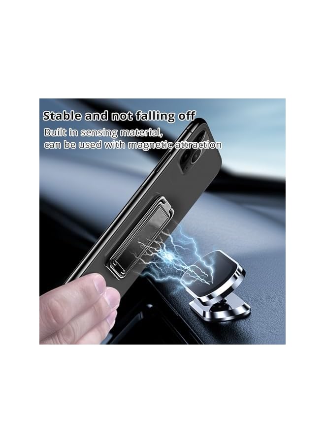 S-TOP Metal Phone Grip Holder - 360° Rotating Finger Kickstand & Foldable Stand for Magnetic Car Mount Compatible with All Smartphone and iPad Tablets - Image 3