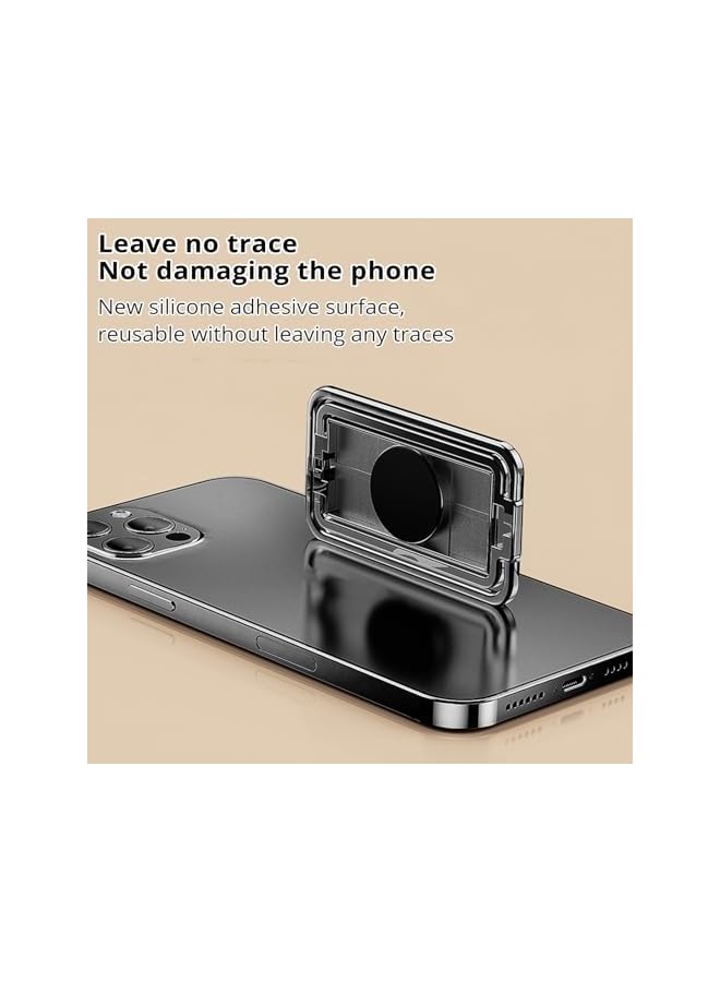 S-TOP Metal Phone Grip Holder - 360° Rotating Finger Kickstand & Foldable Stand for Magnetic Car Mount Compatible with All Smartphone and iPad Tablets - Image 4