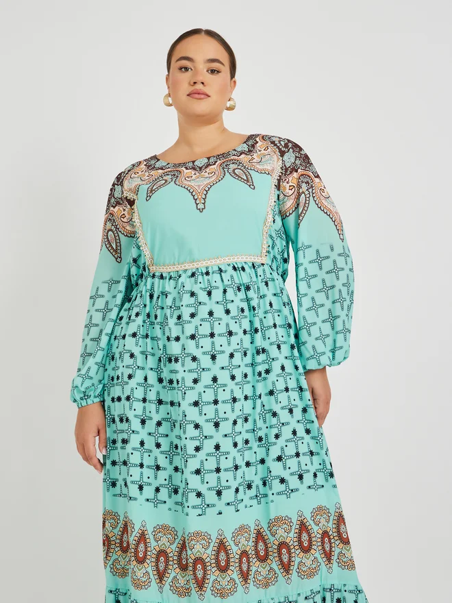 Styli Printed Maxi Dress