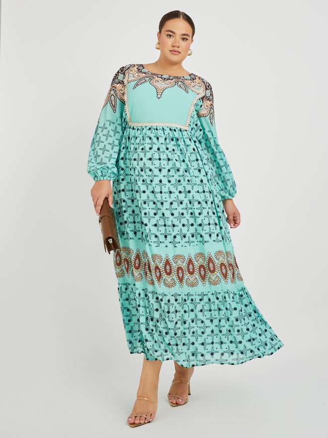 Styli Printed Maxi Dress  - Image 1