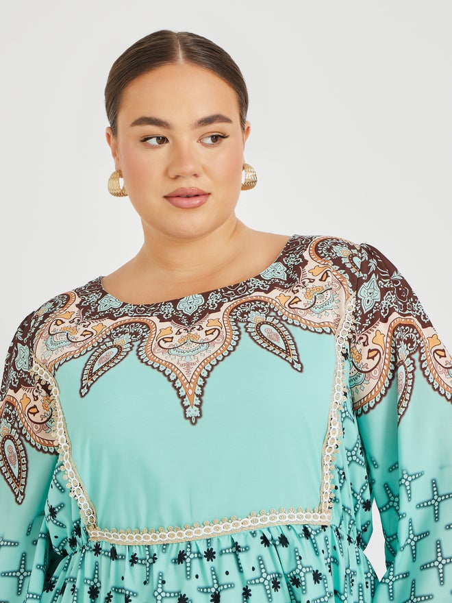 Styli Printed Maxi Dress  - Image 4
