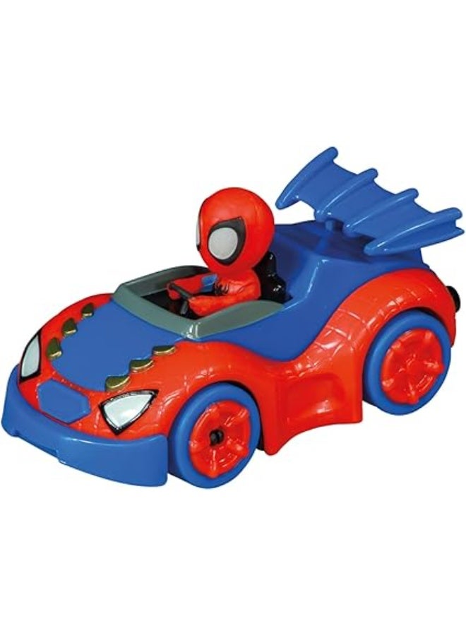 كاريرا فيرست RC مضمار سباق "سبايدي – انطلق يا سبايدي!" – موديل 20063050 | مضمار بطول 2.9 متر قابل للتوسيع | سيارات مرخصة من مارفل بمقياس 1:50 | لعبة سباق كهربائية ثنائية التحكم عن بعد للأطفال من عمر 3 سنوات فما فوق وللكبار - Image 4