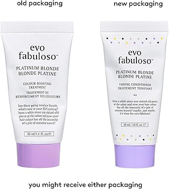 Evo Fabuloso Platinum Blonde Toning Conditioner Conditioner for ColourTreated Hair Helps Maintain Depth Tone Shine Travel Size 30ml 101floz - Image 2