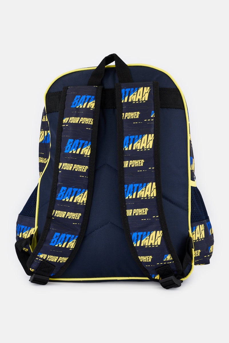 Warner Bros حقيبة ظهر باتمان للأطفال الأولاد 3 في 1 مع حقيبة غداء وعلبة أقلام، متعددة الألوان - Image 2