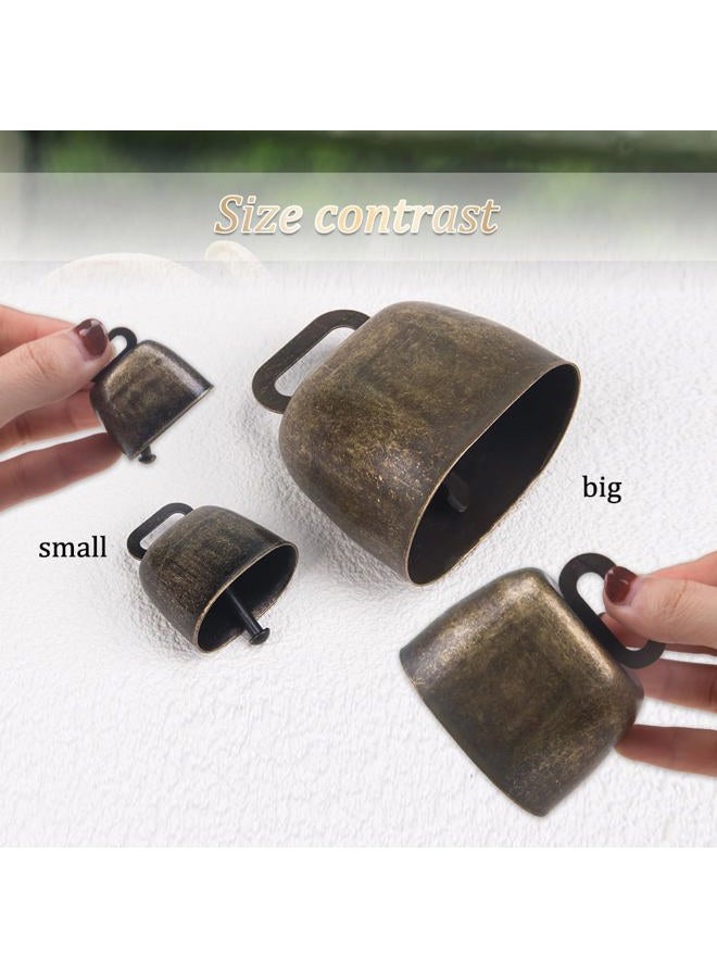KOOBOOK 2Pcs Cow Horse Sheep Grazing Copper Bells Cattle Farm Animal Copper Loud Bronze Bell (Small) - Image 4