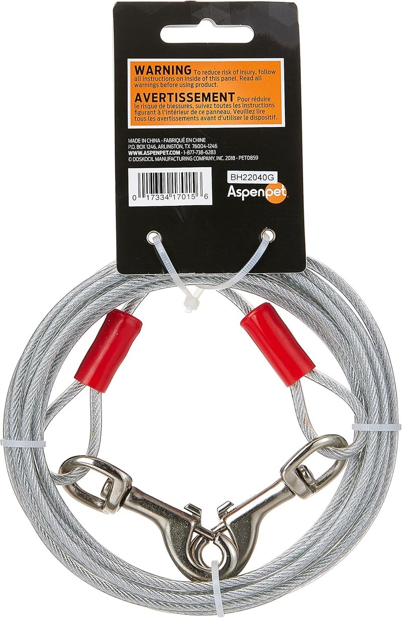 Petmate Heavy Duty 15-Foot Tie-Out Cable for Large Dogs up to 100 lbs - Image 3