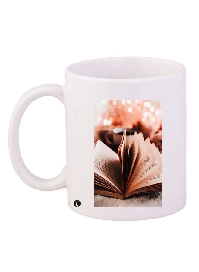 RYN Book Printed Coffee Mug White/Beige 11ounce