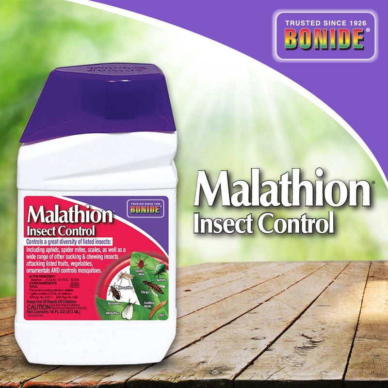 Bonide Malathion Insect Control, 16 oz Ready-to-Mix Concentrate Bug & Spider Mite Killer for Outdoor Garden Use - Image 2