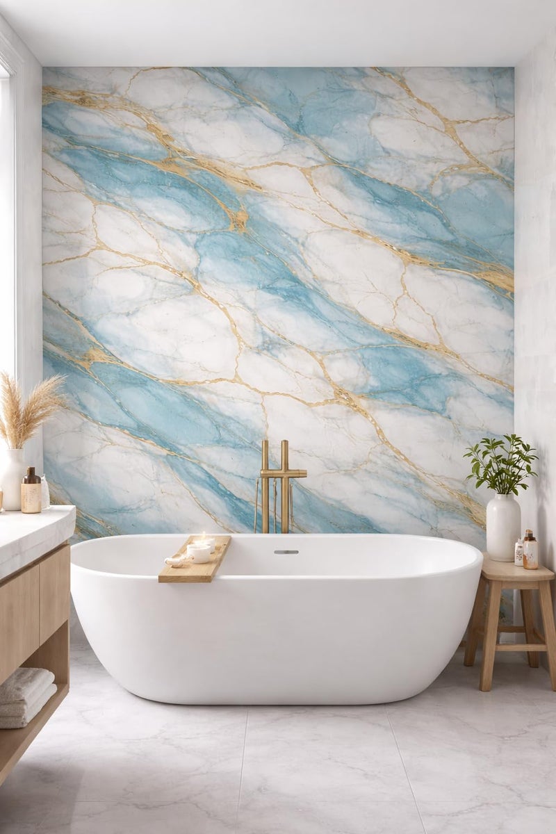 Jig-Tik 60cm x 200cm Kitchen Wallpaper | Oil-Proof & Waterproof Self-Adhesive Wall Sticker | Heat-Resistant Aluminium Backsplash Roll | Anti-Mold Kitchen Wall Covering (Pack of 2) - Image 2
