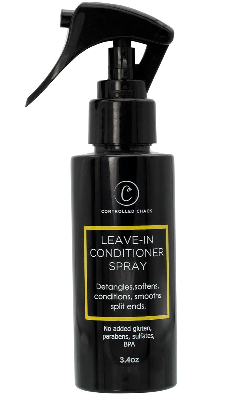 Controlled Chaos LeaveIn Conditioner Spray Anti Frizz Hair Detangler Spray for Dry Damaged Hair with Natural Watermelon  Sunflower Seed Oil  Honey  NonGreasy Gluten Sulfate  Paraben Free