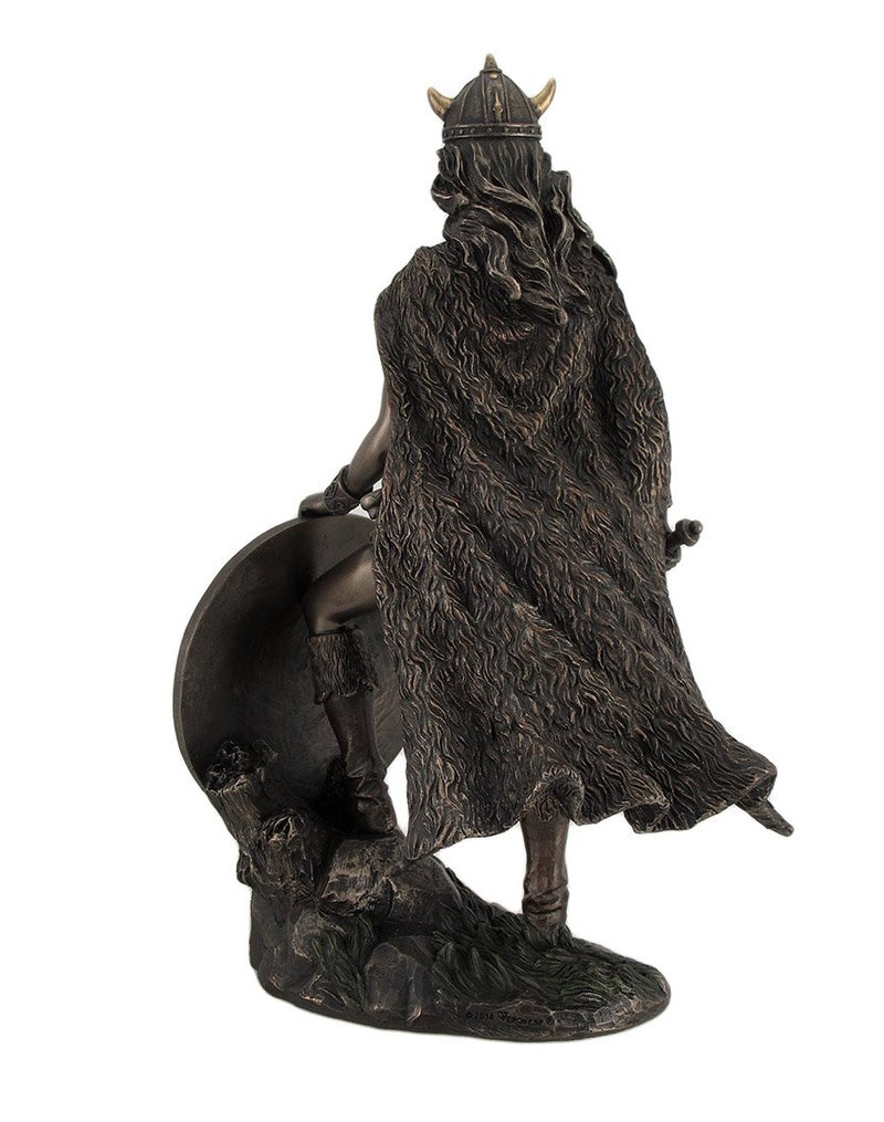 Zeckos Veronese Design Viking Shieldmaiden Bronze Finished Statue Norse Mythology - Image 4