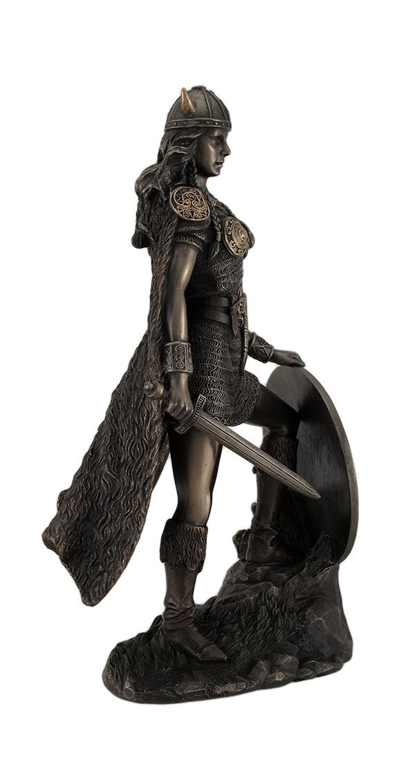 Zeckos Veronese Design Viking Shieldmaiden Bronze Finished Statue Norse Mythology - Image 3