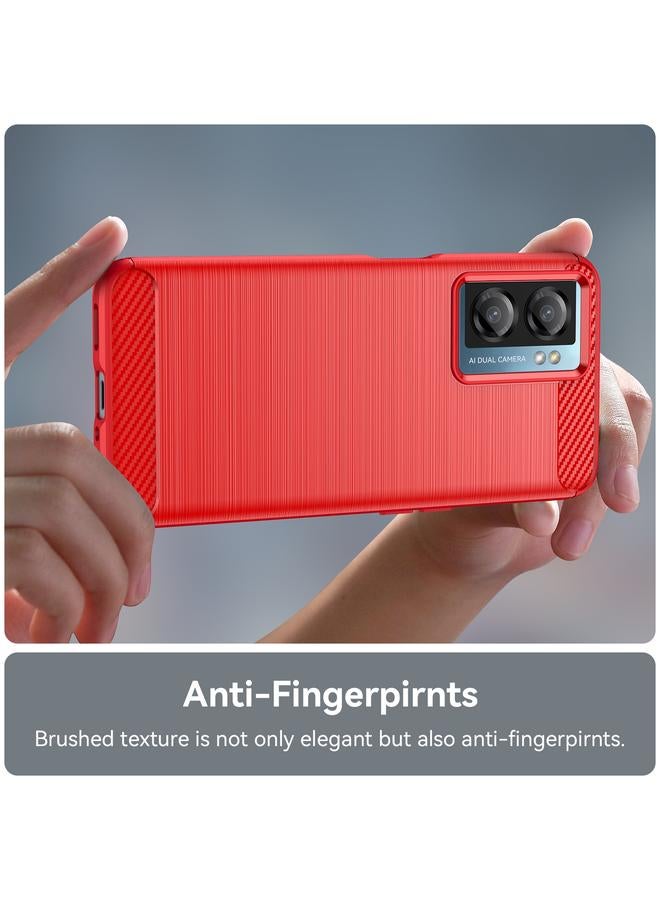 اس-توب جراب هاتف Realme V23 من ألياف الكربون المصقولة TPU - Image 5