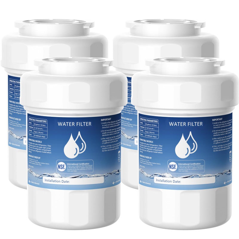 Caehomly MWF Water Filter Compatible with GEÂ® MWFÂ®, SmartWater MWFP, MWFA, MWFINT, GWF, GWFA, HDX FMG-1, KenmoreÂ® 9991, High Efficiency Filtration and Every 6 Months Value, NSF Certified, 4 Pack - Image 1