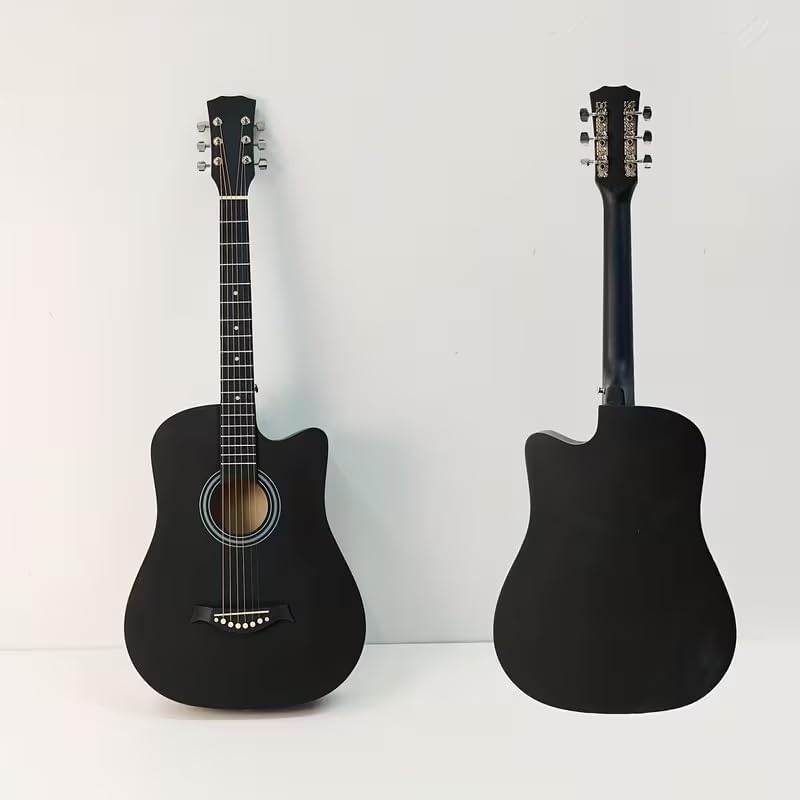 MegArya 38 Inch Beginner Acoustic Guitar Combo - Black - Image 2