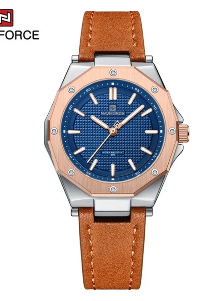 NAVIFORCE 2022 NAVIFORCE Top Brand Luxury Women Watches Dress Quartz Ladies Wristwatches Leather Strap Clock Bracelet Gfit Montre Femme