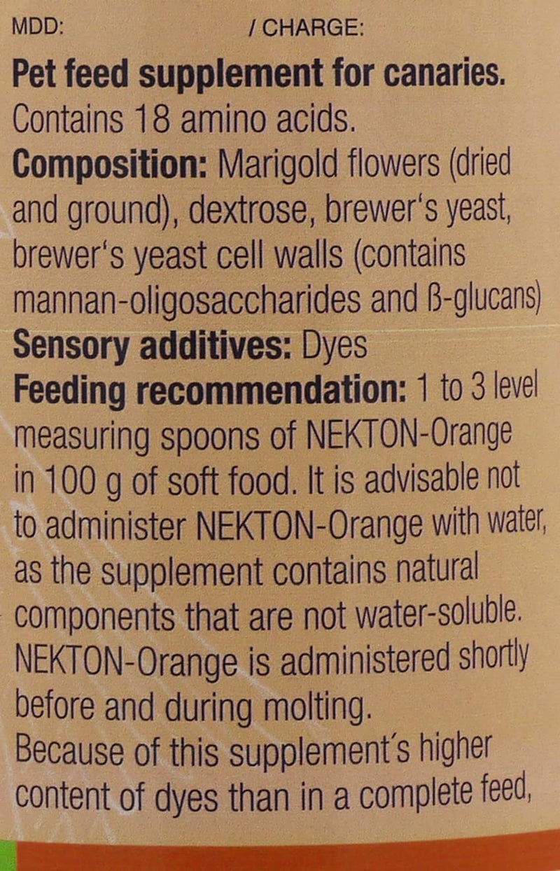 Nekton-Orange to Enhance Orange Color in Birds 140g / 4.94oz - Image 2