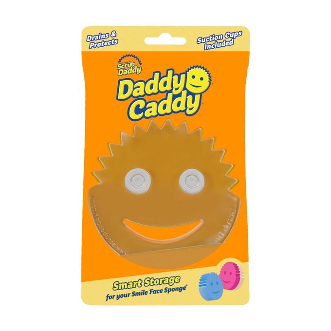 Scrub Daddy Sponge Holder Daddy Caddy - Sponge Holder for Kitchen Sink - Sponge Caddy and Kitchen Organizer with Suction Cups - Self Draining & Dishwasher Safe (1 Count) - Image 1