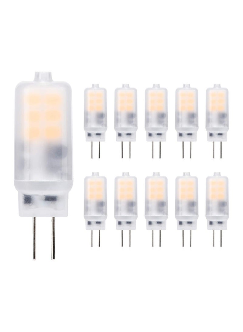 Y&D (10PCS) G4 LED Light Bulb 2W AC/DC 12V Warm White 2700K Bi-Pin Base Lamp 10W 15W 20W Halogen Bulbs Equivalent for Landscape Chandelier Under Cabinet Lighting, Non-dimmable, No Flicker  - Image 1