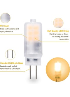 Y&D (10PCS) G4 LED Light Bulb 2W AC/DC 12V Warm White 2700K Bi-Pin Base Lamp 10W 15W 20W Halogen Bulbs Equivalent for Landscape Chandelier Under Cabinet Lighting, Non-dimmable, No Flicker  - Image 2