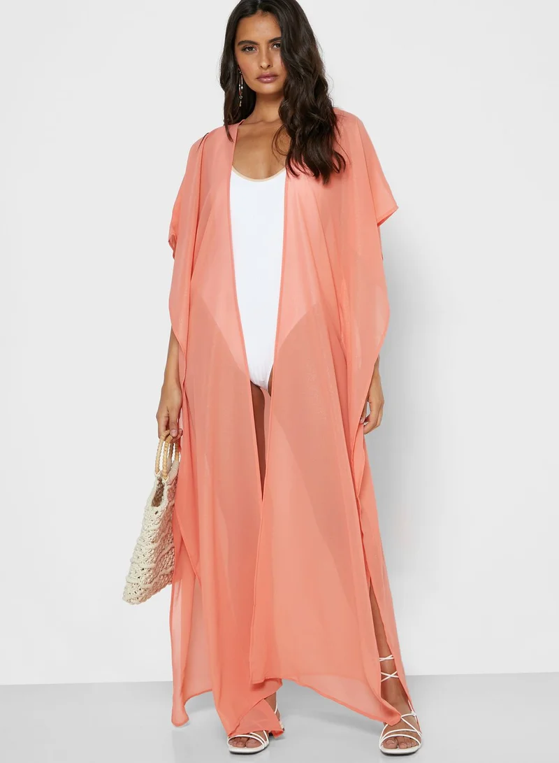 Candypants Ruffle Detail Shimmer Kimono