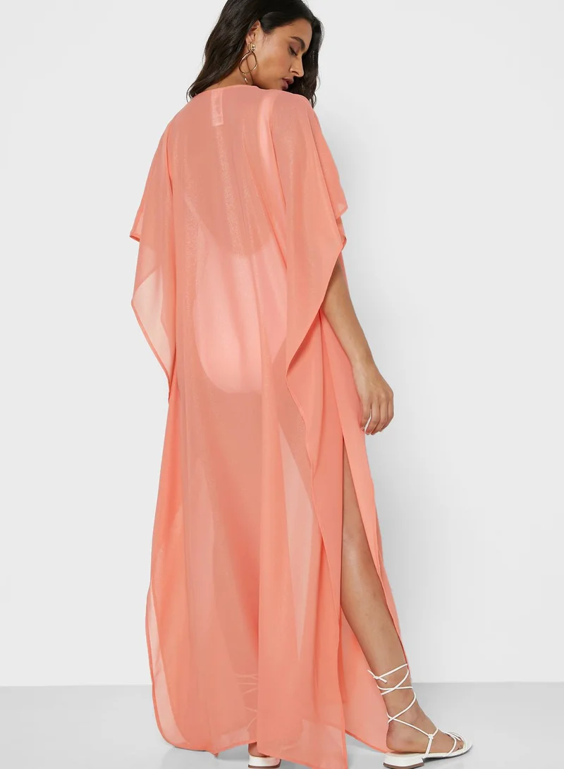 Candypants Ruffle Detail Shimmer Kimono
