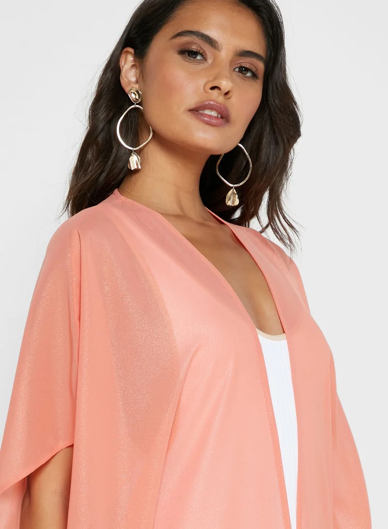 Candypants Ruffle Detail Shimmer Kimono