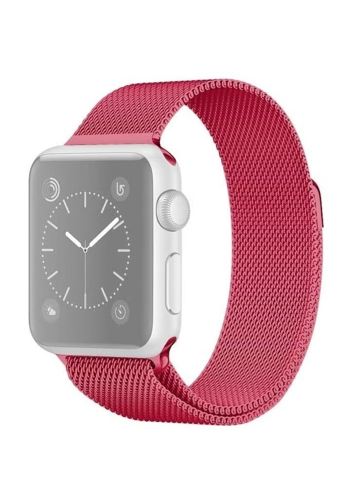 vesus - Replacement Watch Band For Apple Watch Series 7 41mm/6 & SE & 5 & 4 40mm/3 & 2 & 1 38mm Bright Pink - Image 1