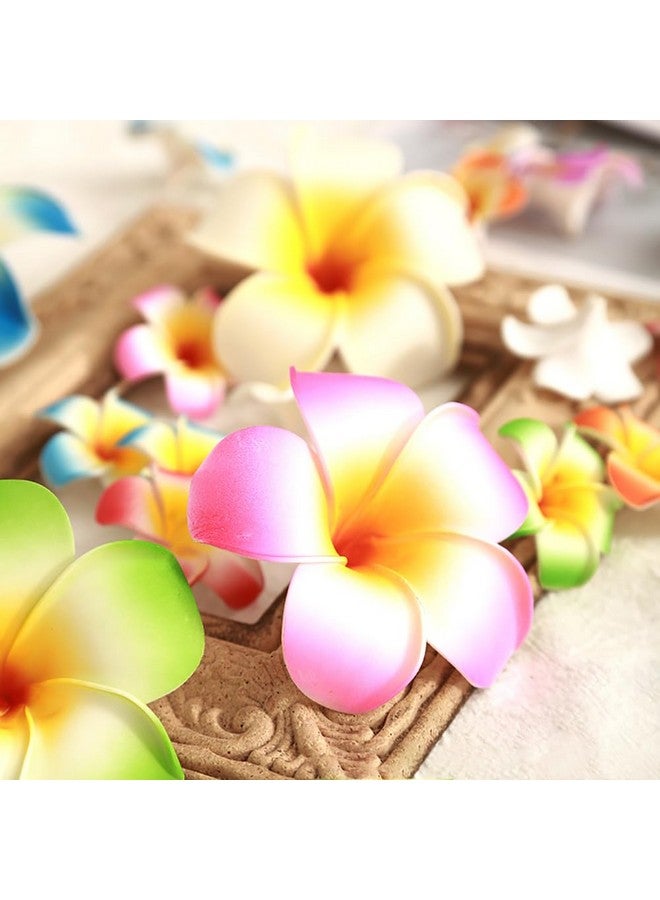 ccHuDE 10 Pcs Hawaii Plumeria Flower Clips Hawaiian Flower Hair Barrettes Beach Party Hair Clips Artificial Tropical Flower Hairpins for Wedding 7cm - Image 4